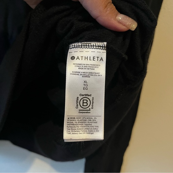 ATHLETA Sunrise V-Neck Sweatshirt Long Sleeve - Picture 8 of 10